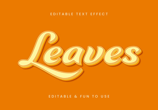 Yellow And Orange Autumn Font Bold Script Retro Curvy Text Effect