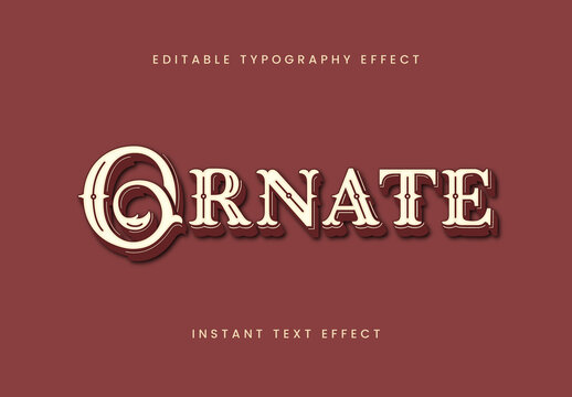 Baroque Ornamental Vintage Engraved Text Effect