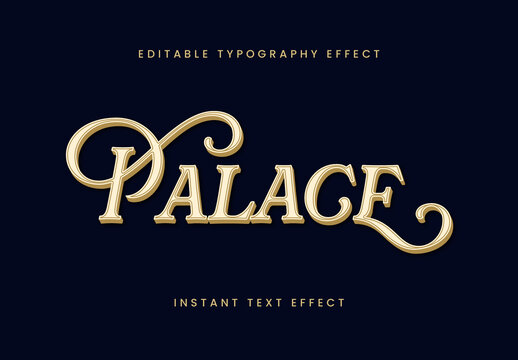 Gold Baroque Font Medieval Ornamental 3D Text Effect