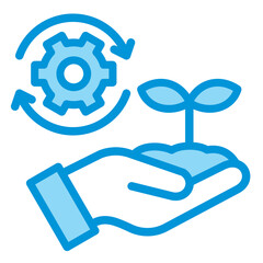 Sustainability Blue Icon