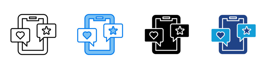 Social media icon set multiple style collection