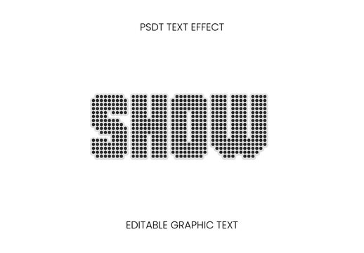 Black Font Display Board Text Dotted Effect