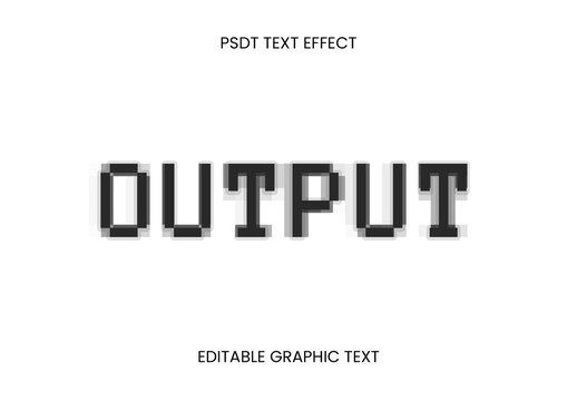 Black Font Display Board Text Pixel Blur Effect