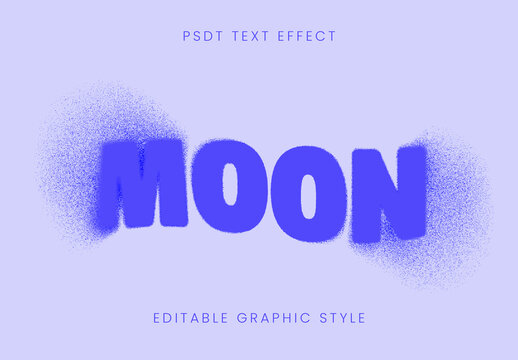Blue And Purple Grain Font Bold Spray Text Effect