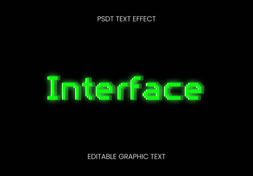 Green Font Display Board Text Pixel Interface Text Effect