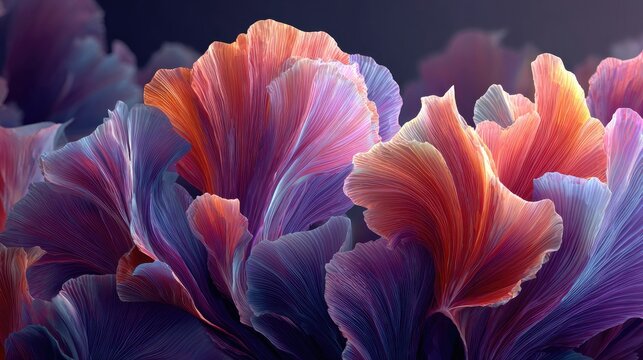 Floral abstract, vibrant petals