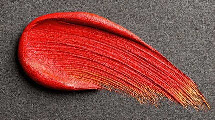 Red paint smear on dark surface