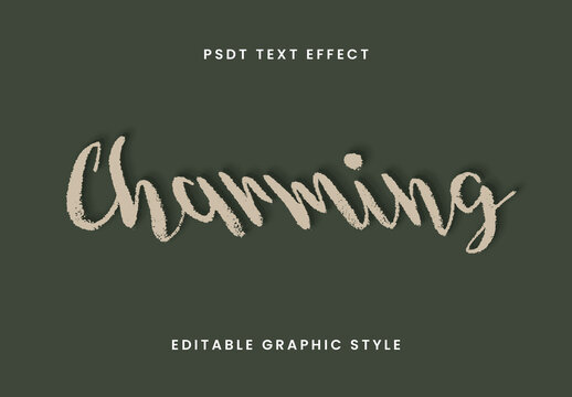 Beige Flat Ink Font Wavy Rough Text Effect