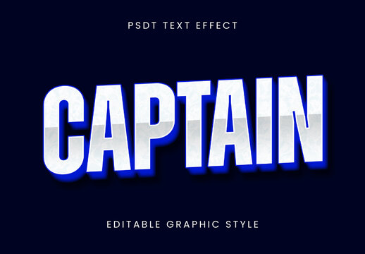 Blue And White Sport Strong Font Bold 3D Text Effect