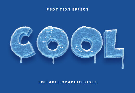 Blue Ice Font Frozen Chubby Melting Text Effect