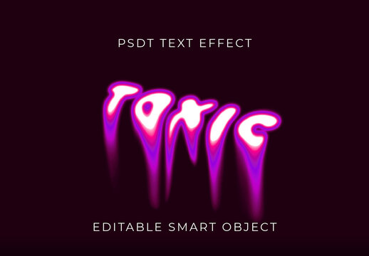 Pink And Purple Toxic Font Liquid Psychedelic Melting Text Effect