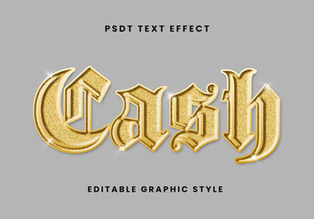 Gold Expensive Font Gothic Glitter Text Effect