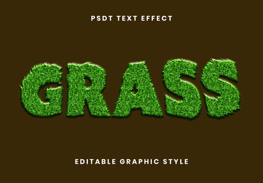 Green Grass Font Nature Bold Text Effect