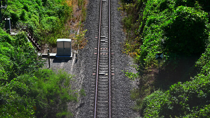 Fototapeta premium 線路 ローカル線 単線 ローカル 