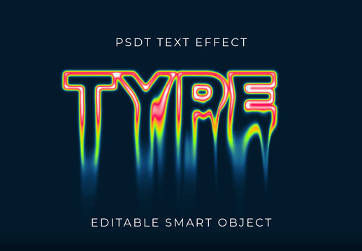 Toxic Melting Psychedelic Distortion Text Effect