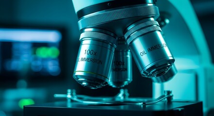 Laboratory Equipment Optical Microscope. Microscope is used for conducting planned, research experiments, educational demonstrations in medical and health institutions, laboratories. Close up photo.