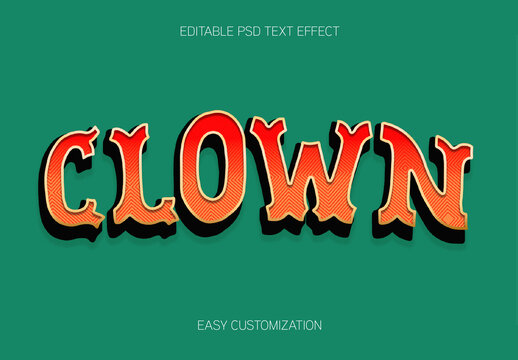Red And Orange Circus Font Embossed Vintage Carnival Text Effect