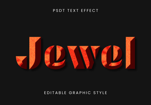 Red Engraved Gothic Font Bevel Vintage Text Effect