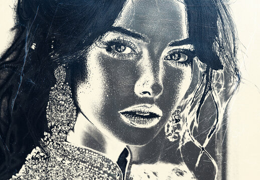 Silver Metallic Grunge Photo Effect