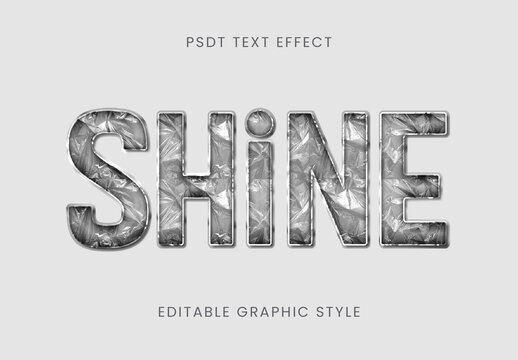 Silver Expensive Font Shine Metallic Bold Text Effect