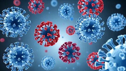 microscopic view of virus cells and disease - Powered by Adobe