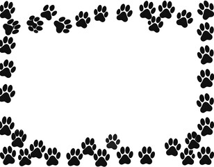 Paw print border