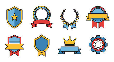 Collection of award and badge icons