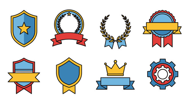 Collection of award and badge icons