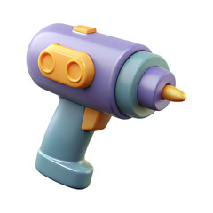 Fototapeta premium 3d toy drill isolated on transparent background
