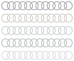 つながる輪のモノトーン＆ニュアンスカラー5点セット