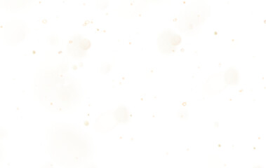 Christmas gold bokeh dust particles effect on transparent background, celebrations bokeh dust particles with snow flakes new year concept