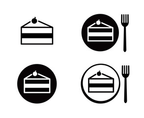 Meal icon set 13A,13A−2,14A,14A−2  : cake, pastry, sweet, dessert, sign, christmas, kitchen, cartoon, restaurant, blank, decoration, hotel,