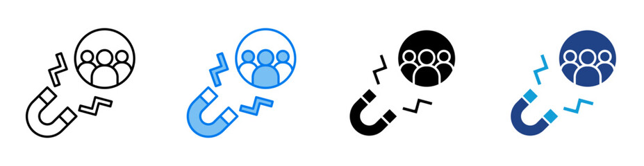 Lead generation icon set multiple style collection