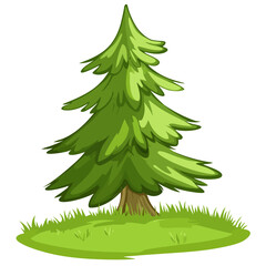 Obraz premium Illustration fir tree 