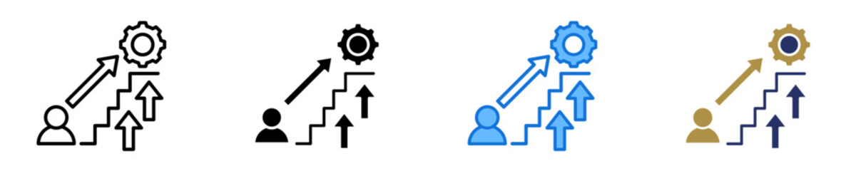Career Planning  Icon Set Multiple Style Collection
