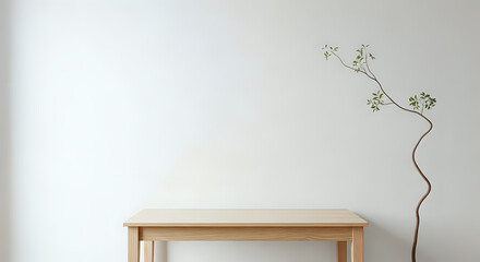 Blank White Wall Background with Natural Light