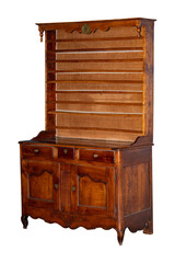 chest of drawers isolated  French, Louis XV period buffet vaisselier