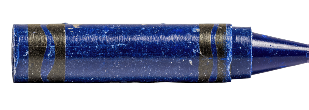 Deep blue crayon,?with?dark?lines