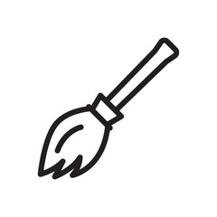 roomstick icon for Halloween witch and spooky decoration