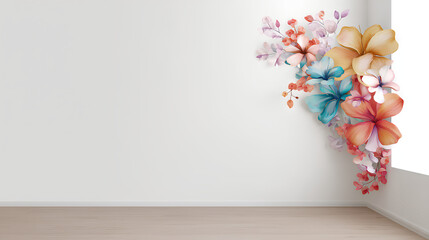 isometric concept flower painting illustration