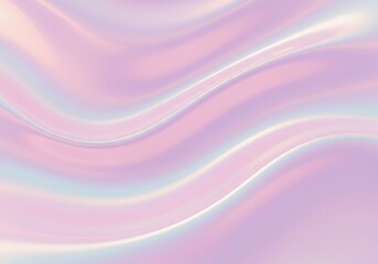 Fototapeta premium Dreamy pastel waves shimmer with iridescent light creating a soft, elegant, and ethereal background