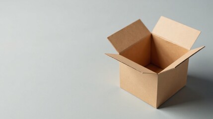 Empty Cardboard Box Awaiting Contents A Simple, Unopened Package Ready for Shipment or Storage