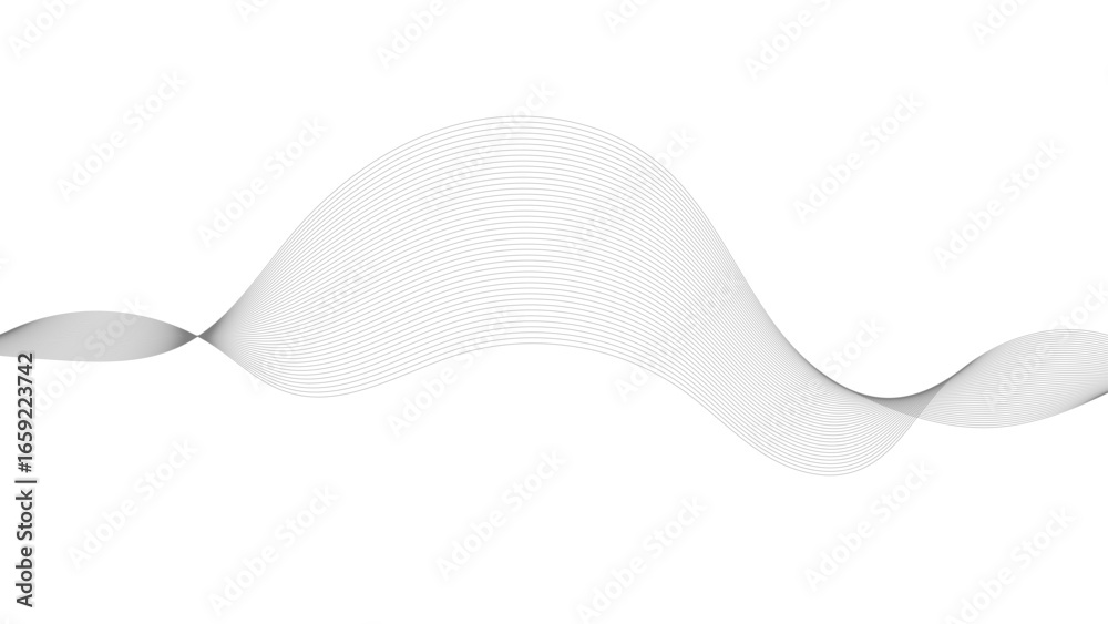 Sticker abstract wave element for design. digital frequency track equalizer. abstract grey wave isolated on 
