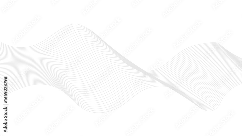 Wall mural abstract wave element for design. digital frequency track equalizer. line art abstract vector illust