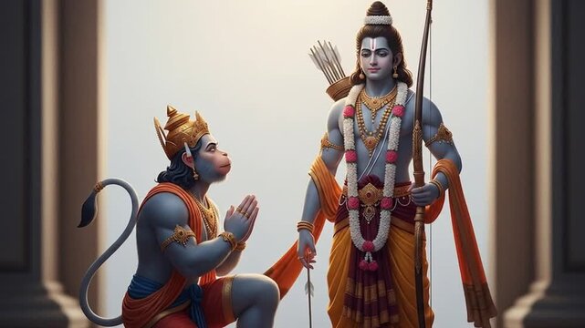 Rama and Hanuman: A Digital Depiction of Hindu Mythology