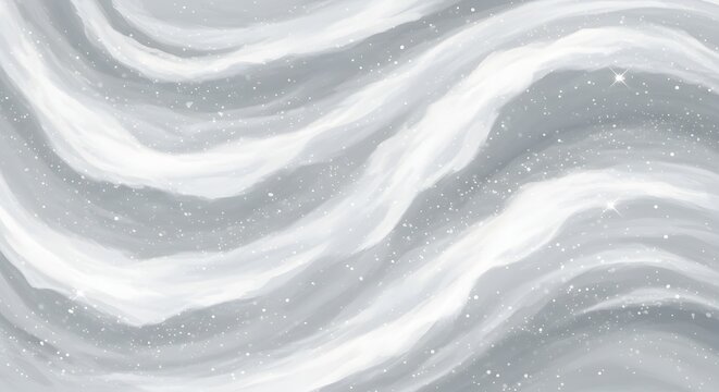 Grey swirling watercolor background with white brush strokes and tiny white spots
