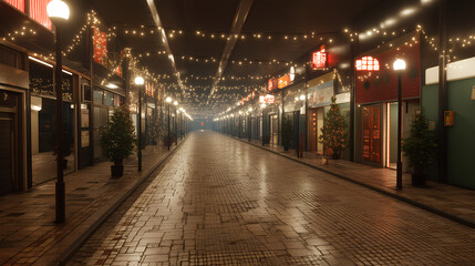 streets with a Chinese New Year atmosphere