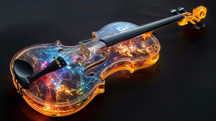 A violin that turns music into bursts of color
