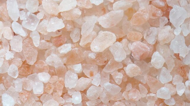 Closeup view of Himalayan salt crystals. Natural rock salt
