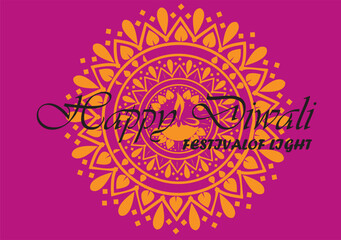 vector illustration of Diwali greeting poster